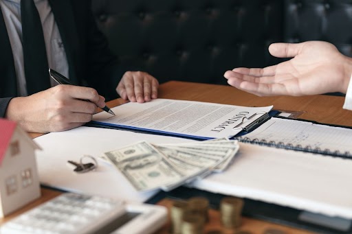 customer sign on paper