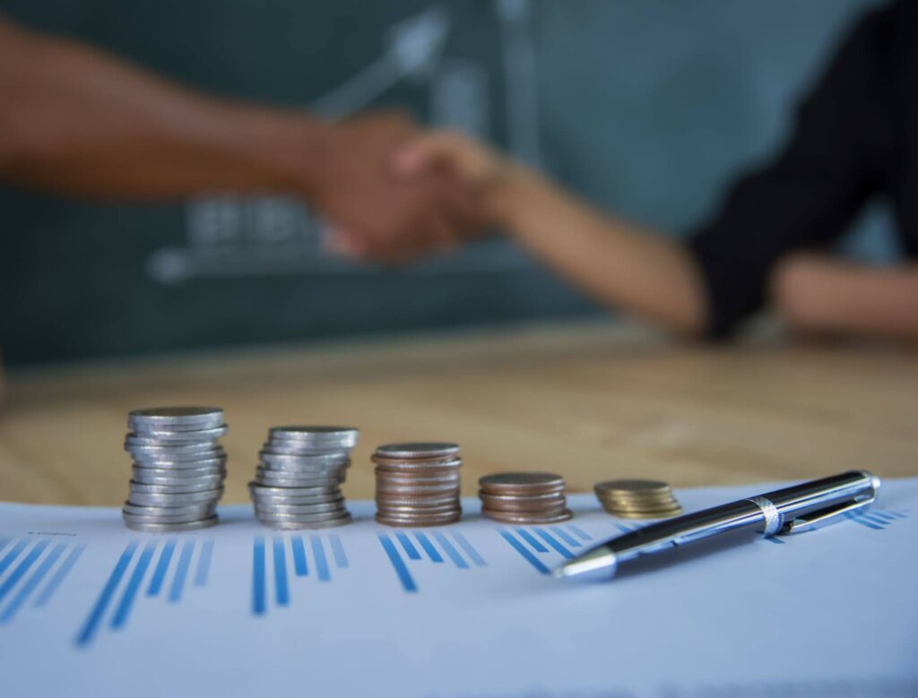 coins on table
