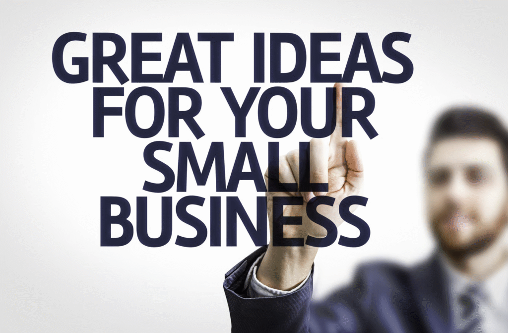 Small Business Ideas, Finger Pointing At Text