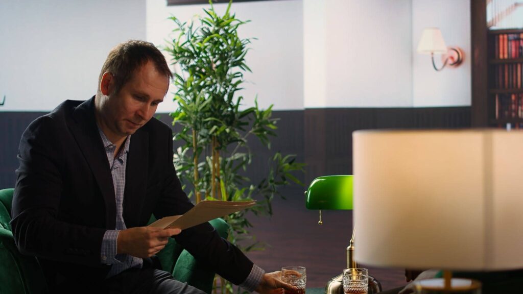 Cannabis Business Owner Reviewing Property Financing Documents
