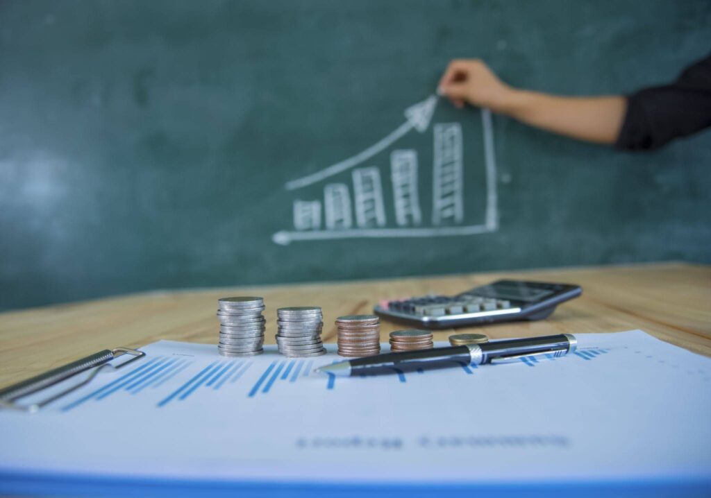 Growing Stack of Coins for Financial Success